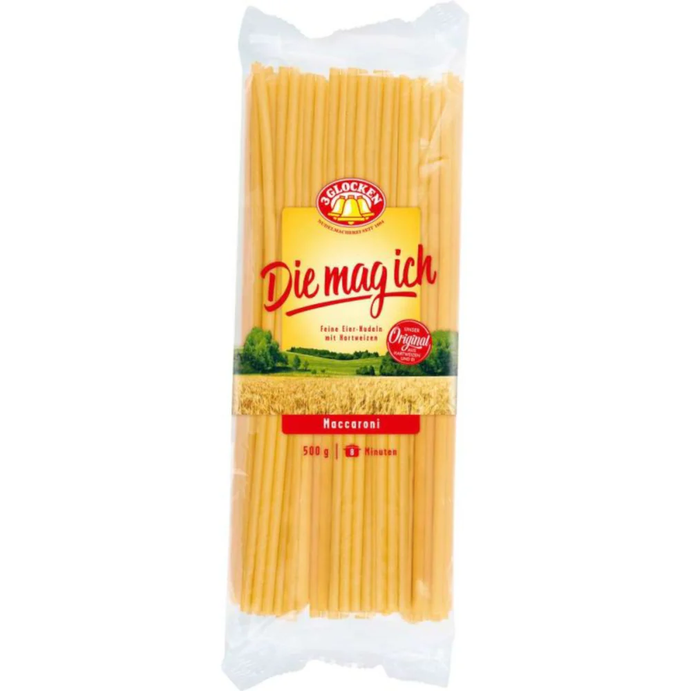 3 GLOCKEN Nudeln, Die mag ich Maccaroni 500g / 17.63oz