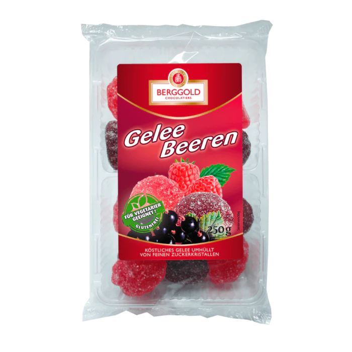Berggold Gelee Beeren, Glutenfrei Vegan 250g / 8.81oz// MHD: 04/2026