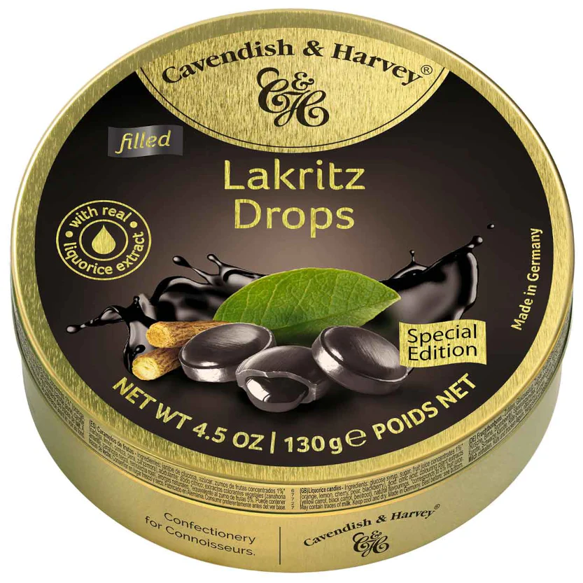 Cavendish & Harvey Filled Lakritz Drops 130g / 4.59oz
