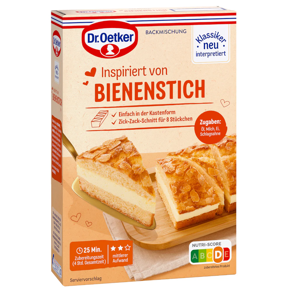Dr. Oetker Backmischung "inspiriert von Bienenstich"