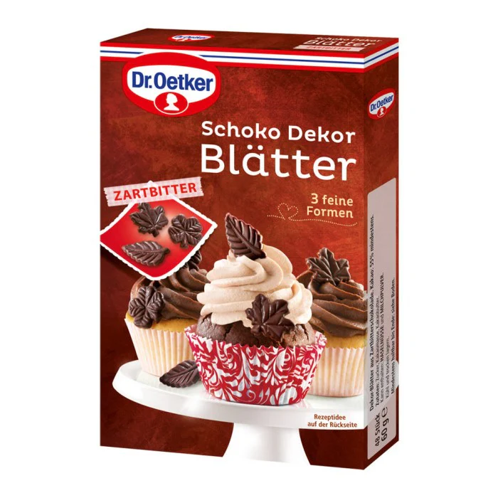 Dr. Oetker Schoko Dekor BlÀtter Zartbitter 60g
