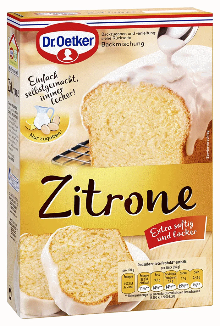 Dr. Oetker Zitronenkuchen Backmischung