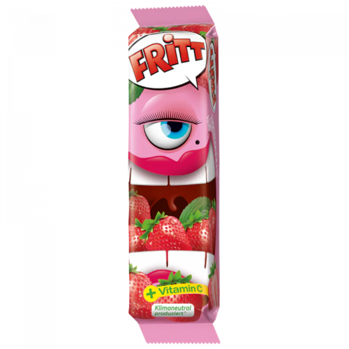FRITT Erdbeere Kaubonbonstreifen 70g  / 2.46oz