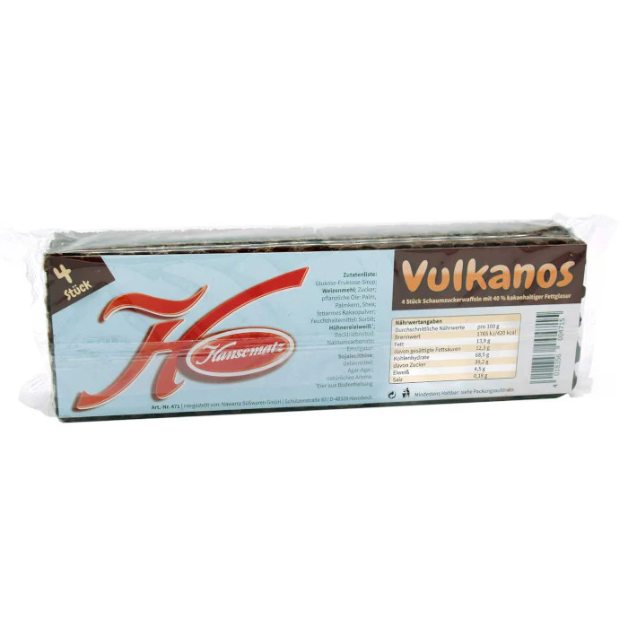 Hansematz Vulkanos Schaumzuckerwaffeln 4 Stück 120g / 4.23oz - Image 2