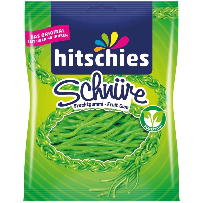 hitschies Fruchtgummi Schnüre Apfel 125g / 4.4 oz