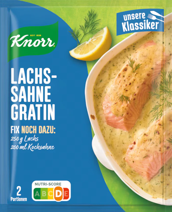 Knorr Fix für Lachs-Sahne Gratin 28g / 0.98 oz. NET. WT.