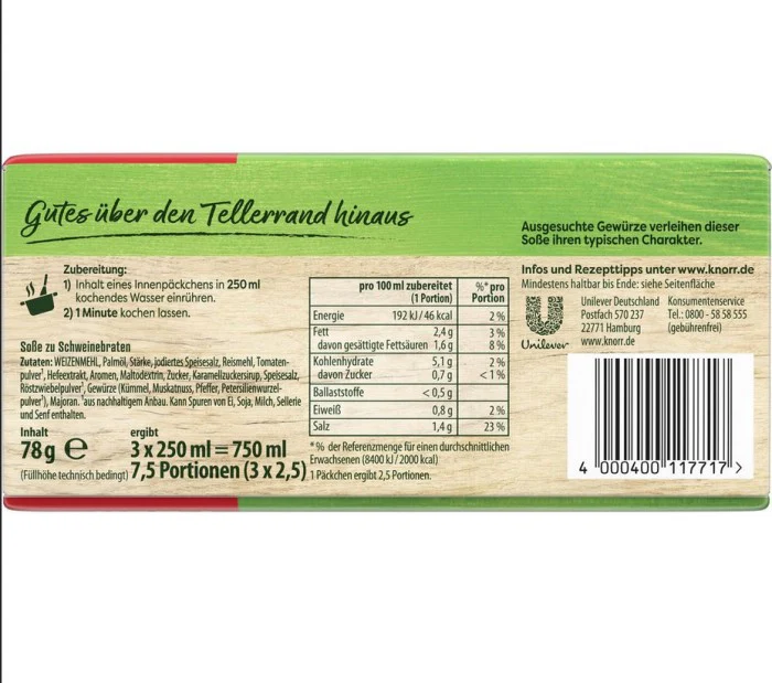 Knorr Soße zu Schweinebraten im 3er Pack ergibt 3 mal 250ml - Image 2