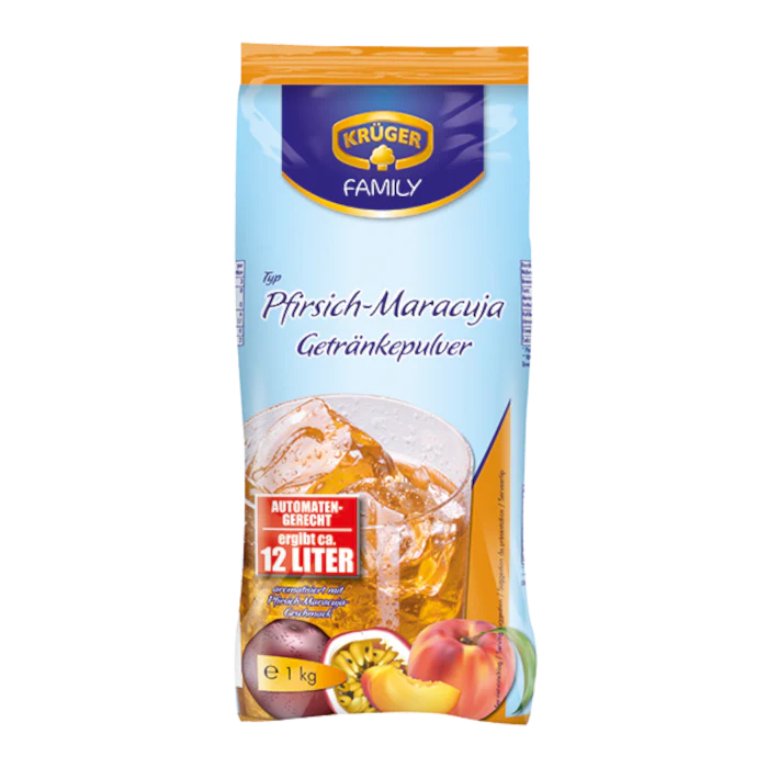 KRÜGER FAMILY Getränkepulver Pfirsich-Maracuja 1kg / 2.2lbs