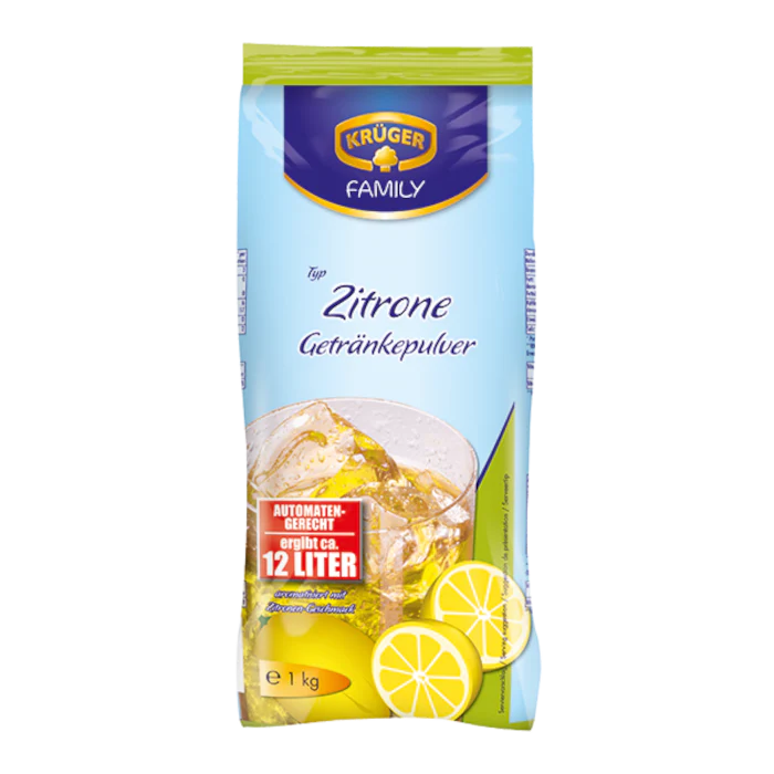 KRĂGER FAMILY GetrĂ€nkepulver Zitrone 1kg / 2.2lbs