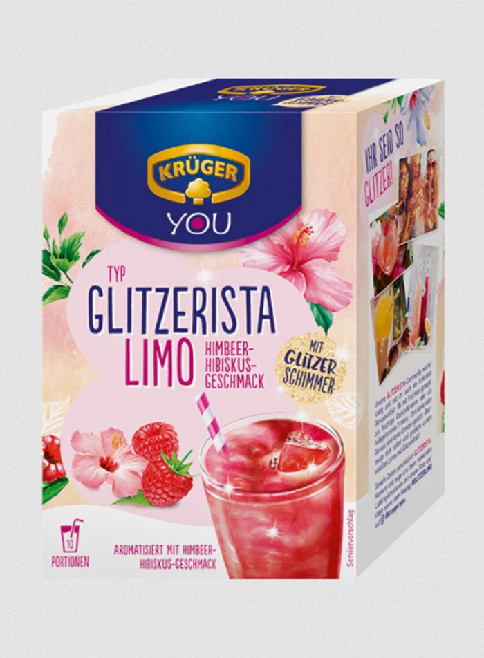 KRÜGER YOU Glitzerista Limonade Himbeer-Hibiskus 200g