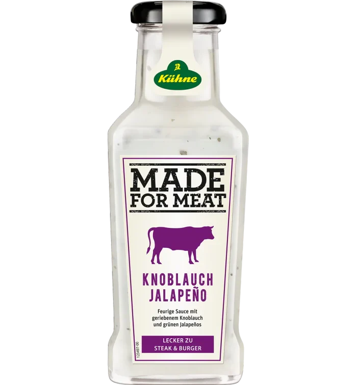 Kühne Made for Meat Knoblauch Jalapeño Sauce 235ml / 8.28 fl. oz.