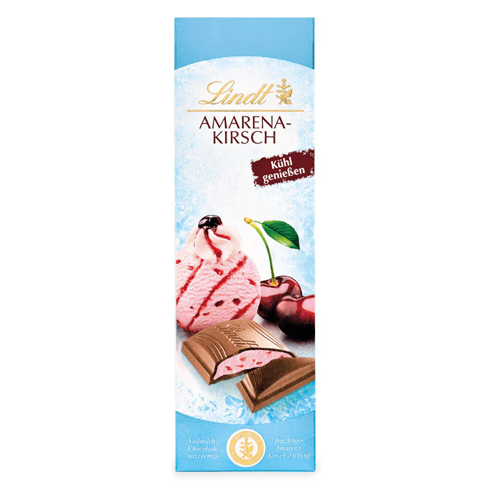Lindt Amarena-Kirsch Vollmilch Schokoladen Tafel 100g / 3.52oz