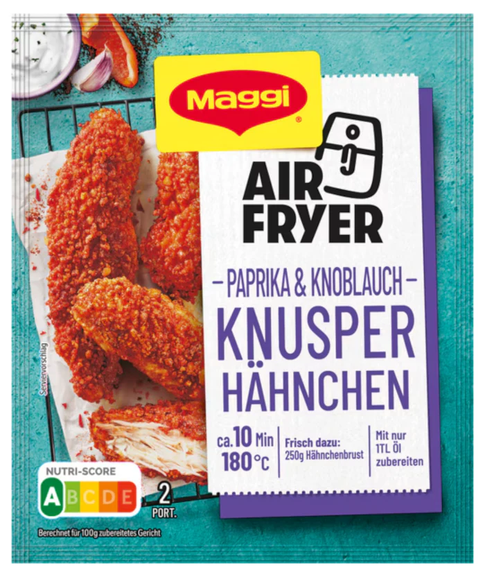 Maggi Fix für Air Fryer Paprika & Knoblauch Knusper Hähnchen 39g / 1.37oz