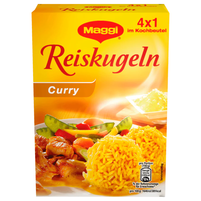 Maggi Reiskugeln im Kochbeutel Curry 125g / 4.4oz