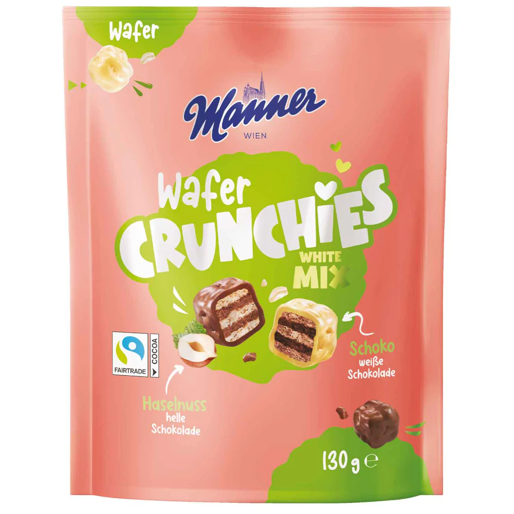 Manner Wafer Crunchies White Mix 130g / 4.58oz