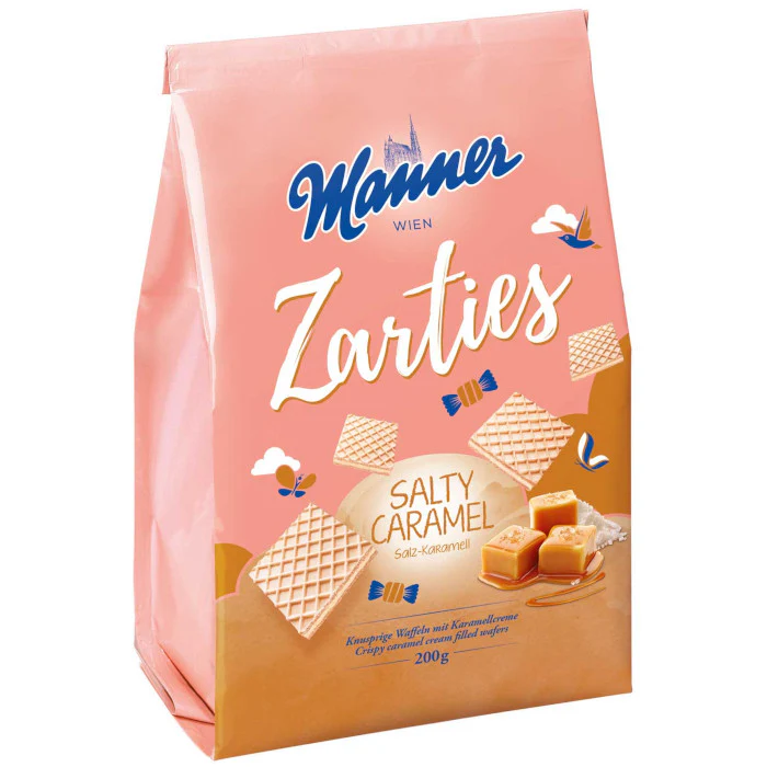 Manner Zarties Salty Caramel WaffelgebÀck 200g / 7.05oz