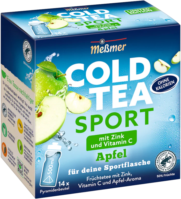 Meßmer Cold Tea Sport Apfel 14 Pyramidenbeutel