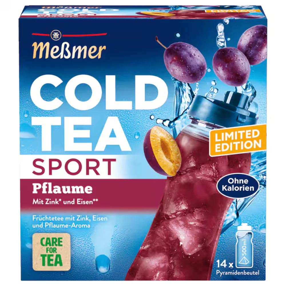 Meßmer Cold Tea Sport Pflaume 14 Pyramidenbeutel