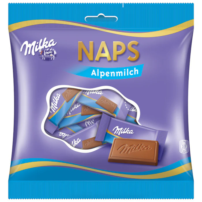 Milka Naps Alpenmilch Mini-Schokoladentafeln 119g / 4.19oz