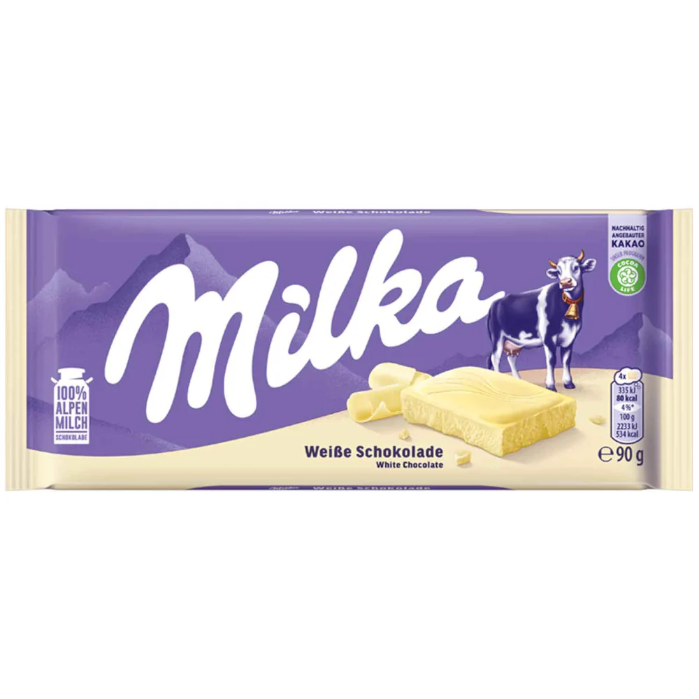 Milka Weisse Schokolade 90g / 3.17oz