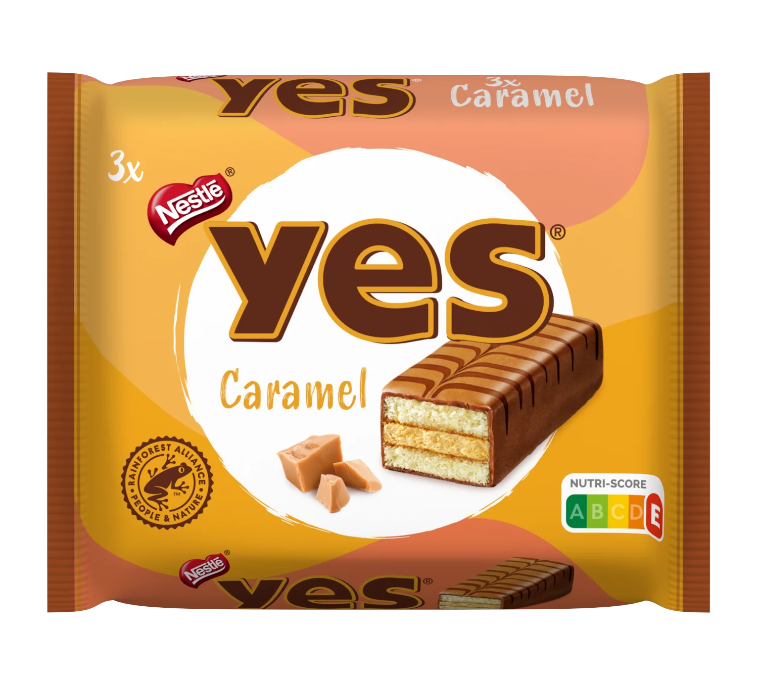 Nestlé Yes Kuchenriegel Caramel 3 Stück 96g / 3.38oz