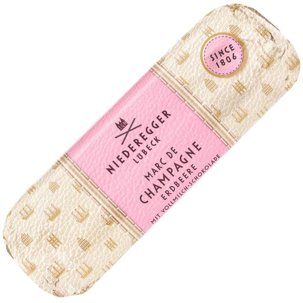Niederegger Marzipan Brot Marc De Champagne Erdbeere 125g