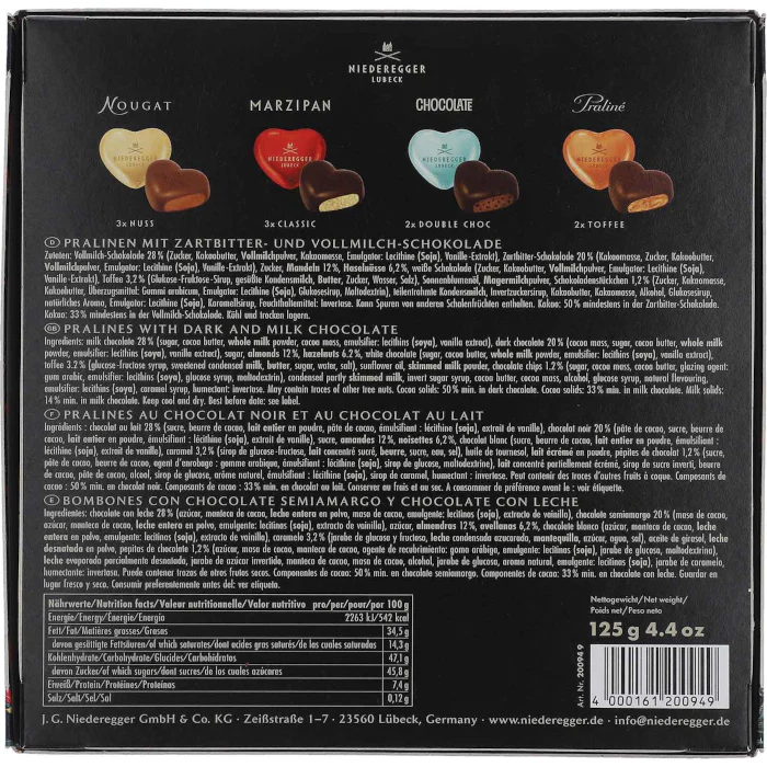 Niederegger Meisterselektion Herzen "Dark" 125g - Image 3