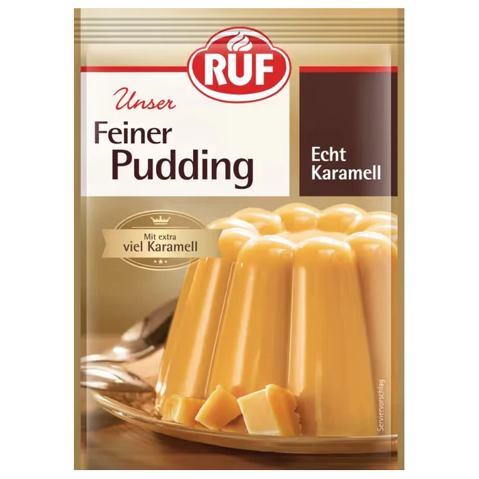 RUF Feiner Pudding Echt Karamell im 3er Pack 126g / 4.44oz