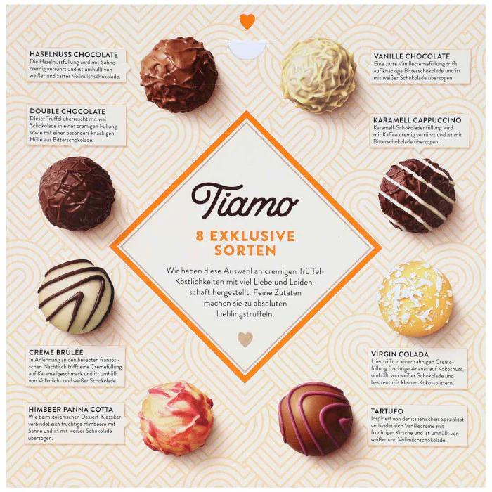 Sarotti Tiamo Feinste Trüffel ohne Alkohol Pralinenmischung 200g / 7.05oz - Image 2