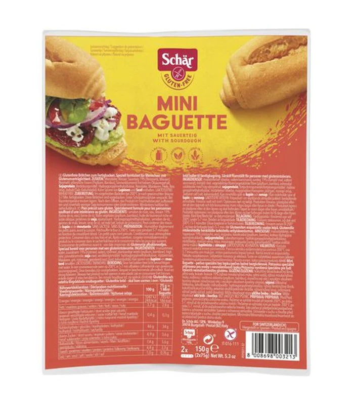 SchÀr Mini Baguette Glutenfrei, Laktosefrei 150g / 5.29oz