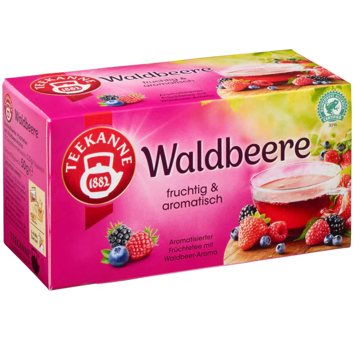 Teekanne Früchtetee Waldbeere 20 Teebeutel