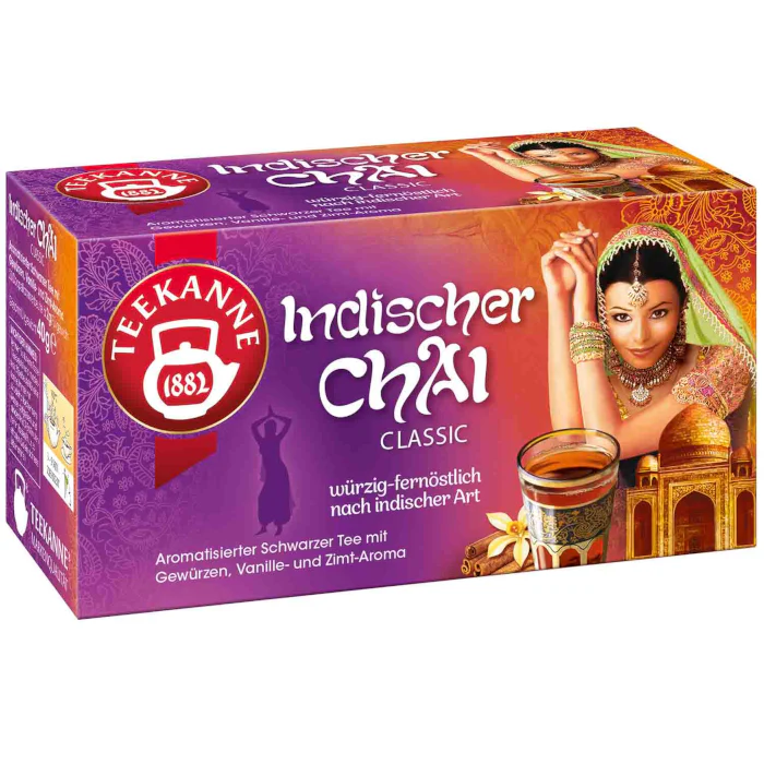 Teekanne Ländertee Indischer Chai 20 Teebeutel