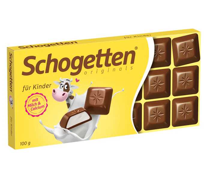 Trumpf Schogetten Schokolade für Kinder mit Milch und Calicum 100g