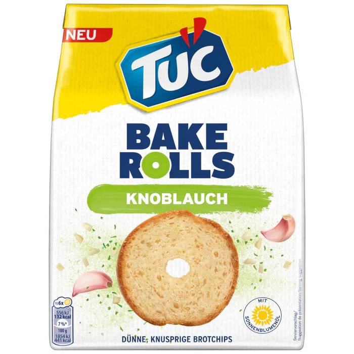 Tuc Bake Rolls Knoblauch Brot-Chips 150g / 5.29oz
