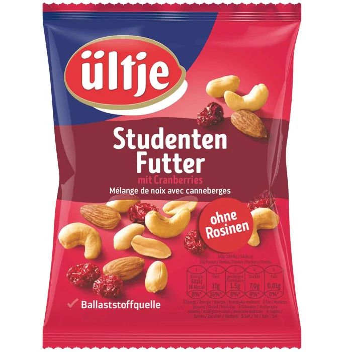 ültje Studentenfutter mit Cranberries 150g / 5.29oz