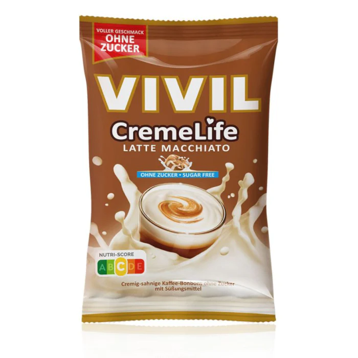 VIVIL Creme Life Bonbons Latte Macchiato ohne Zucker 90g / 3.17oz